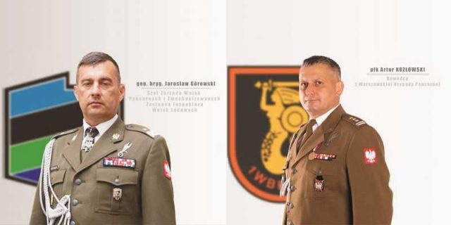 Zmiana Dowódcy 1WBPanc - pułkownik Artur Kozłowski (z prawej) zastąpił generała brygady Jarosława Górowskiego (z lewej)