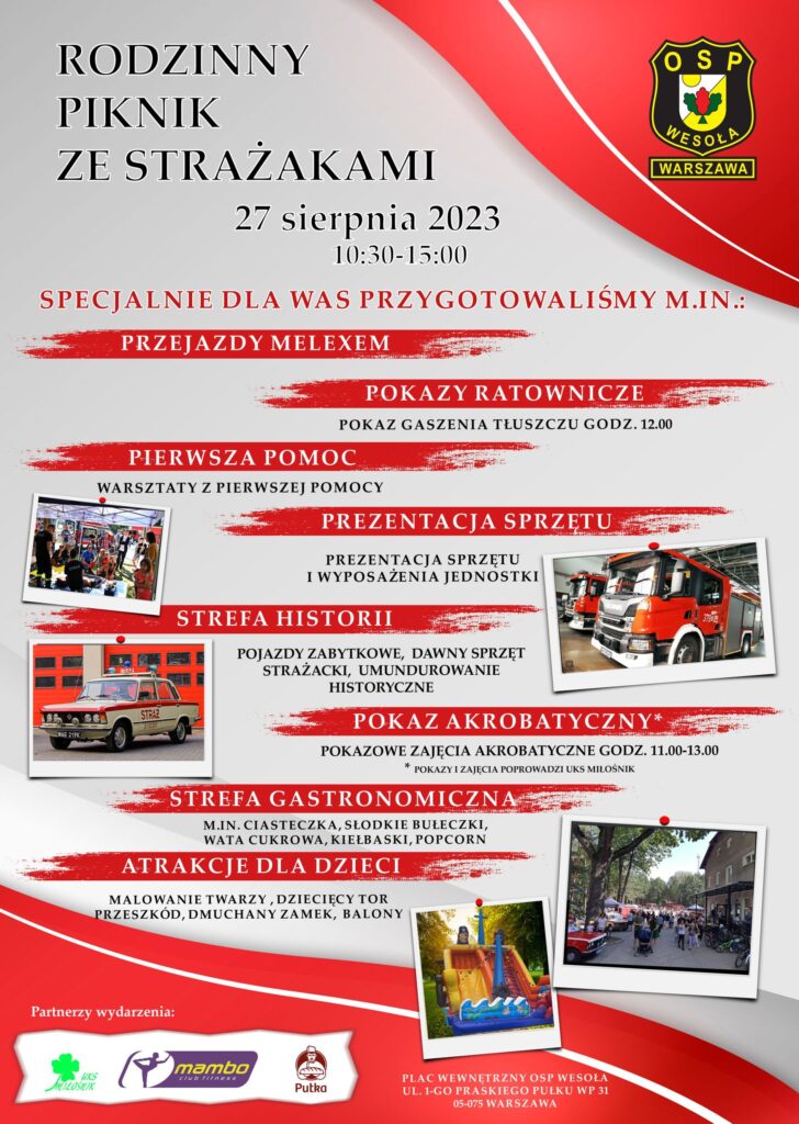 Dzień Otwarty w OSP Wesoła - plakat